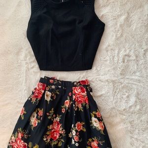 Floral mini skirt